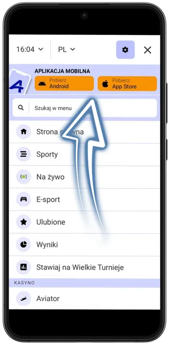 Paripesa Pobranie aplikacji lub uruchomienie wersji web