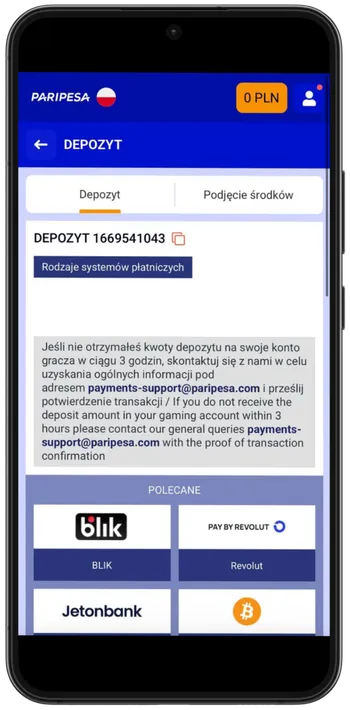 Paripesa Casino Wpłać pierwszy depozyt