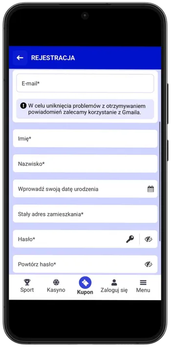 Paripesa Rejestracja konta