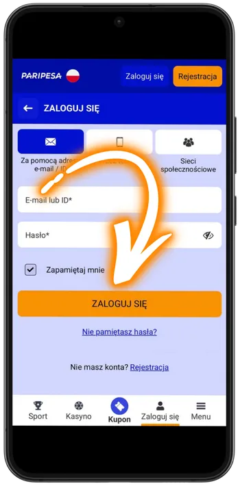 Paripesa Casino Potwierdź logowanie